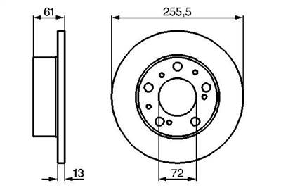 féktárcsa BOSCH 0 986 478 067 for CITROËN, PEUGEOT, FIAT, LANCIA, …