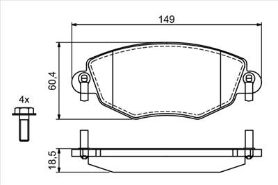 BOSCH 0 986 494 724 - fékbetét FORD JAGUAR