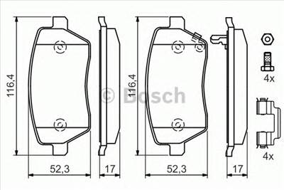BOSCH 0 986 494 160 - fékbetét OPEL SUZUKI VAUXHALL