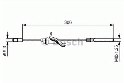 BOSCH 1 987 482 369 - Kézifék bowden FORD FORD ASIA / OCEANIA FORD AUSTRALIA