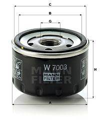 OLAJSZŰRŐ -  - W 7003, W7003 -  - MANN-FILTER Egyéb W7003