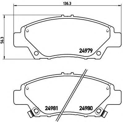 BREMBO P 28 050 - fékbetét HONDA HONDA (DONGFENG) HONDA (GAC)
