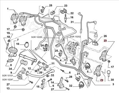 EGR vezérlő mágnesszelep - JUMPER, XANTIA, XSARA, JUMPY, EXPERT, C5 - 9628971280 -  - FIAT eredeti Eredeti új 9628971280
