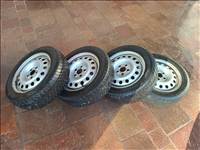  Opel 5x115 lyukosztású 16" használt lemezfelni, rajta 205/60 eldobós téli gumi