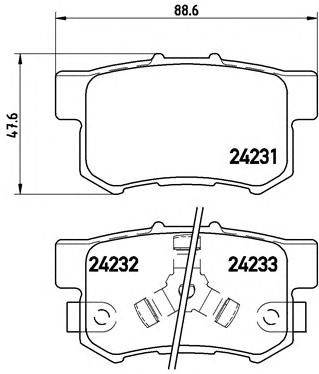 BREMBO P 28 051 - fékbetét ACURA ACURA (GAC) HONDA HONDA (DONGFENG) HONDA (GAC)