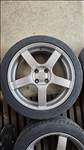  4x100 lyukosztású 17" használt RVS alufelni, rajta 205/45R17 használt Sebring nyári gumi 
