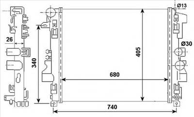 NRF 53801 - Vízhűtő (Hűtőradiátor) MERCEDES-BENZ