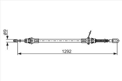 BOSCH 1 987 482 924 - Kézifék bowden CHRYSLER DODGE
