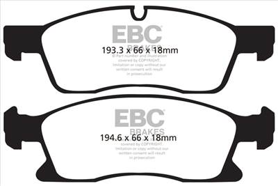 EBC BRAKES DP1871 - fékbetétkészlet, tárcsafék DODGE JEEP MERCEDES-BENZ