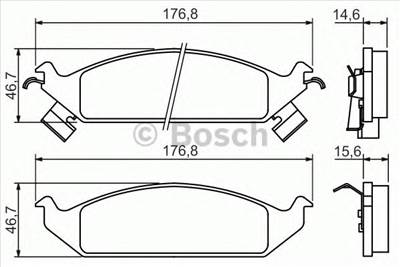 BOSCH 0 986 494 313 - fékbetét CHRYSLER DODGE