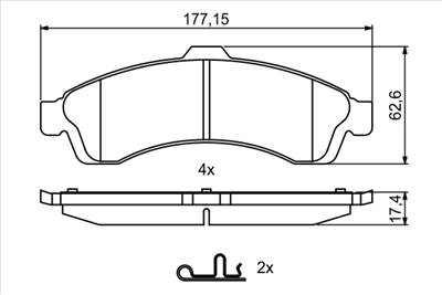 BOSCH 0 986 494 854 - fékbetét CHEVROLET GMC