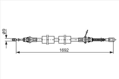 BOSCH 1 987 482 925 - Kézifék bowden CHRYSLER