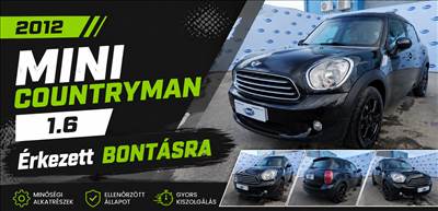 2012 MINI COUNTRYMAN 1.6 ONE, manuális - jobbkormányos jármű ÉRKEZETT BONTÁSRA!