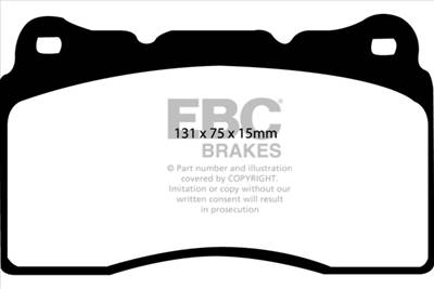 EBC BRAKES DP41210R - fékbetétkészlet, tárcsafék CADILLAC CHEVROLET DODGE FORD USA HONDA SUBARU TESL