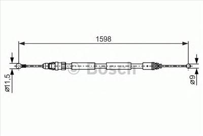 BOSCH 1 987 482 388 - Kézifék bowden NISSAN OPEL RENAULT VAUXHALL
