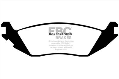 EBC BRAKES DP41639R - fékbetétkészlet, tárcsafék DODGE