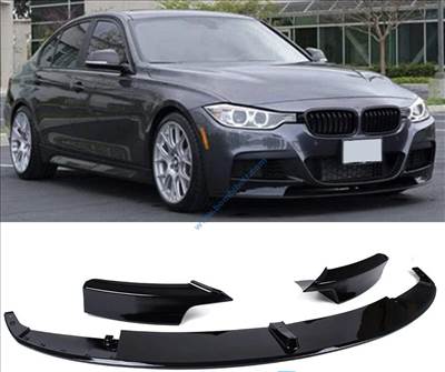 BMW F30 F31 lökhárító toldat / splitter, masszív verzió / fényes fekete /