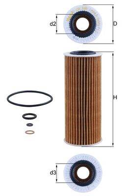 MAHLE OX 368D1 - olajszűrő ALFA ROMEO ALPINA BMW FIAT LANCIA