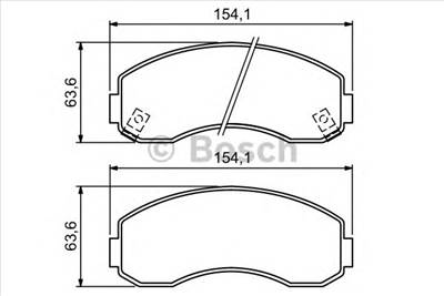 BOSCH 0 986 494 314 - fékbetét KIA