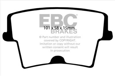 EBC BRAKES DP41722/2R - fékbetétkészlet, tárcsafék CHRYSLER DODGE LANCIA