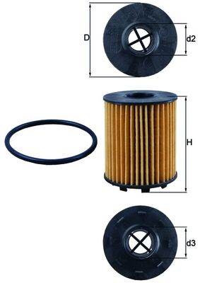 MAHLE OX 371D - olajszűrő ABARTH ALFA ROMEO CHRYSLER CITROËN FIAT FORD JEEP LANCIA MERCEDES-BENZ OPE