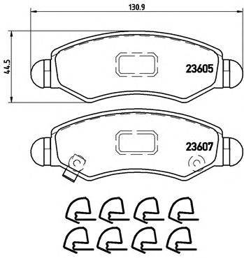 BREMBO P 79 015 - fékbetét CHEVROLET HOLDEN OPEL SUBARU SUZUKI VAUXHALL
