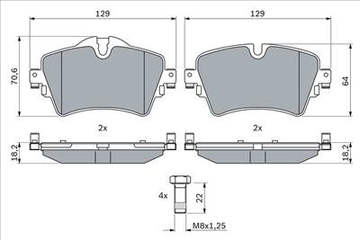 BOSCH 0 986 494 736 - fékbetét BMW MINI