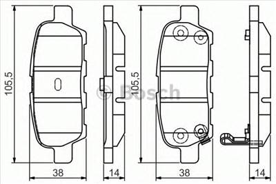 BOSCH 0 986 495 089 - fékbetét INFINITI NISSAN NISSAN (DONGFENG) RENAULT SUZUKI