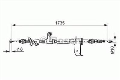 BOSCH 1 987 477 112 - Kézifék bowden ALFA ROMEO