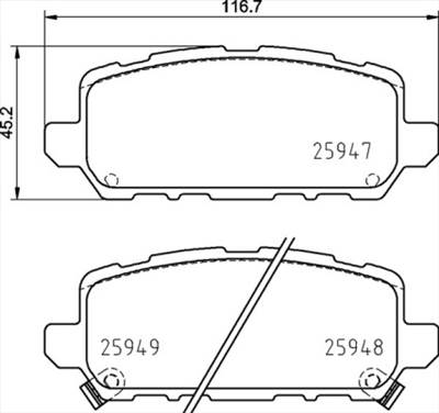 BREMBO P 28 090 - fékbetét ACURA (GAC) HONDA HONDA (DONGFENG) HONDA (GAC)
