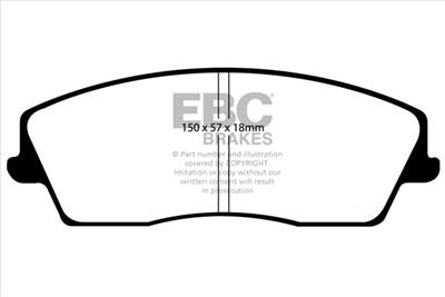EBC BRAKES DP41723R - fékbetétkészlet, tárcsafék CHRYSLER DODGE