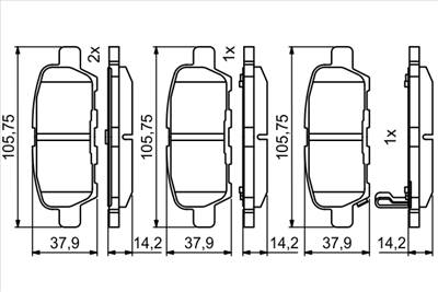 BOSCH 0 986 494 861 - fékbetét SUZUKI