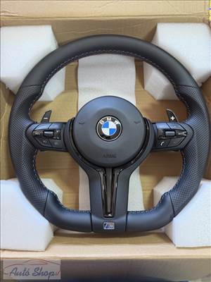BMW M sport M3 F1 kormánykerék BMW F20 2 3 F30 4 X1 X2 X3 X4 X5 F15 X6 M-es kék piros varratokkal 