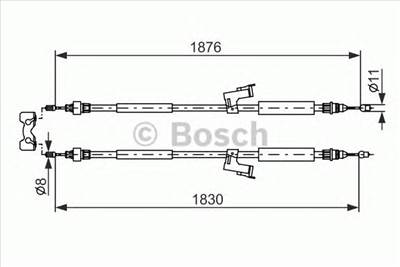 BOSCH 1 987 477 202 - Kézifék bowden VOLVO VOLVO (CHANGAN)