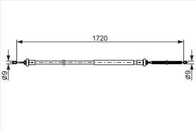 BOSCH 1 987 482 831 - Kézifék bowden DACIA RENAULT