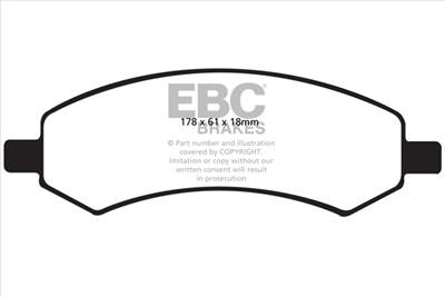 EBC BRAKES DP41738R - fékbetétkészlet, tárcsafék DODGE