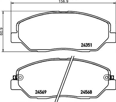 Fékbetét készlet MINTEX MDB2777 for HYUNDAI, SSANGYONG, KIA