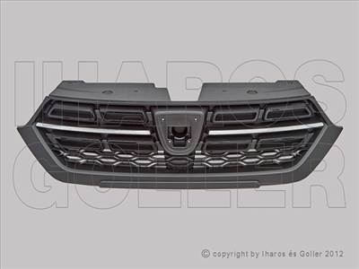 Dacia Dokker 2012-2021 - Hűtőrács fekete, krómcsíkkal 17- (VAN-hoz is)