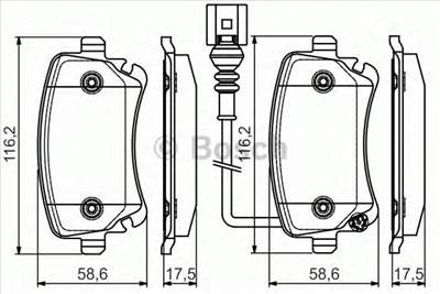 BOSCH 0 986 495 094 - fékbetét VW