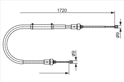 BOSCH 1 987 482 411 - Kézifék bowden DACIA RENAULT