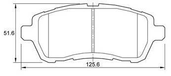 MTR MT585 - fékbetétkészlet, tárcsafék DAIHATSU FORD FORD AUSTRALIA MAZDA SUBARU SUZUKI