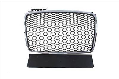 MTUNING Grill Audi A4 B7 RS-stílusú króm-fekete hűtőrács