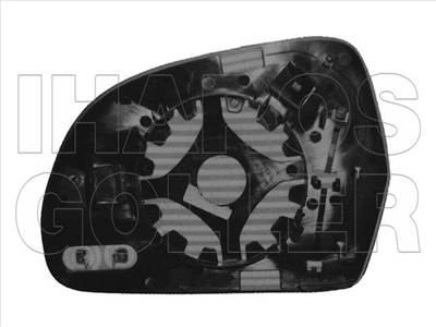 Skoda Superb 2008-2013 - Tükörlap cserélhető jobb, aszf., fűth. (09-ig)
