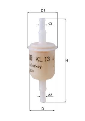 MAHLE KL 13 OF - Üzemanyagszűrő ABARTH ALFA ROMEO ARO AUSTIN AUTOBIANCHI BMW BMW MOTORCYCLES CITROËN