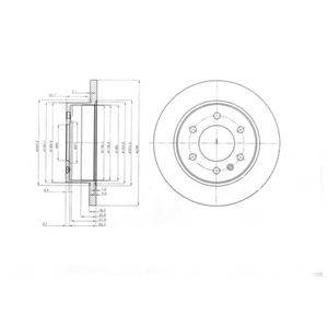 DELPHI BG4033 - féktárcsa MERCEDES-BENZ VW