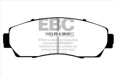 EBC BRAKES DP41743R - fékbetétkészlet, tárcsafék HONDA