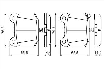 BOSCH 0 986 494 865 - fékbetét NISSAN SUBARU