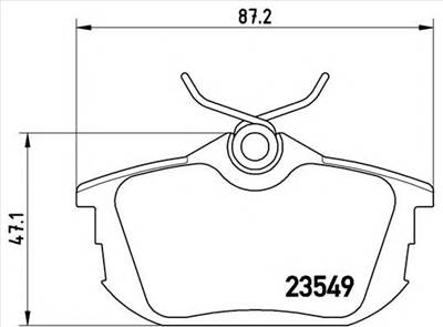 BREMBO P 54 023 - fékbetét HAIMA (FAW) MITSUBISHI PROTON SMART VOLVO
