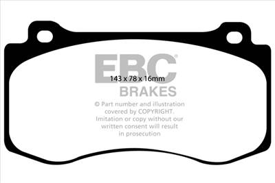 EBC BRAKES DP41764R - fékbetétkészlet, tárcsafék CHRYSLER DODGE JEEP