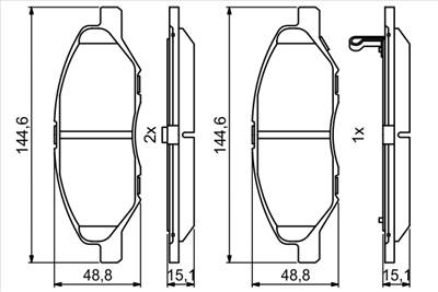 BOSCH 0 986 494 867 - fékbetét NISSAN